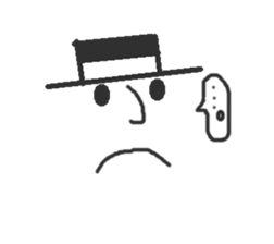 The gentleman of the hat. sticker #3314045