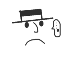 The gentleman of the hat. sticker #3314045