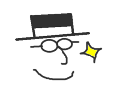 The gentleman of the hat. sticker #3314046