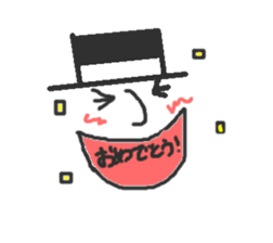 The gentleman of the hat. sticker #3314047