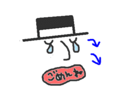 The gentleman of the hat. sticker #3314051