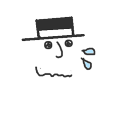 The gentleman of the hat. sticker #3314057