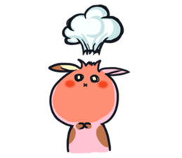 Every day is busy Marble rabbit sticker #3316184