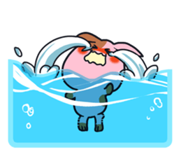 Every day is busy Marble rabbit sticker #3316187