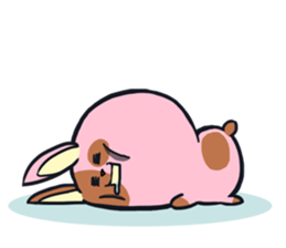 Every day is busy Marble rabbit sticker #3316192