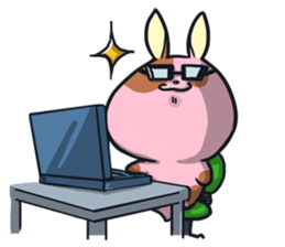 Every day is busy Marble rabbit sticker #3316193