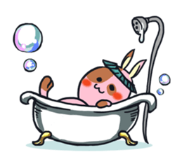 Every day is busy Marble rabbit sticker #3316195