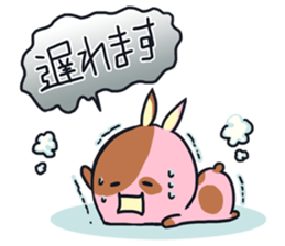 Every day is busy Marble rabbit sticker #3316198