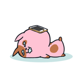 Every day is busy Marble rabbit sticker #3316200