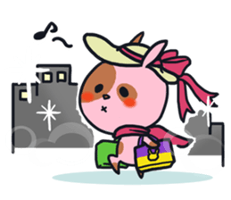 Every day is busy Marble rabbit sticker #3316204