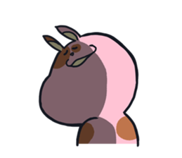 Every day is busy Marble rabbit sticker #3316205