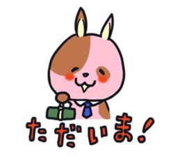 Every day is busy Marble rabbit sticker #3316216