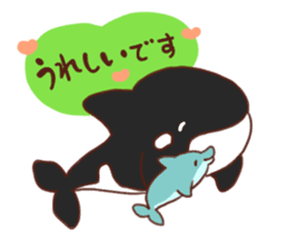 killer whales&Dolphin&Talk sticker #3317891