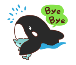 killer whales&Dolphin&Talk sticker #3317897
