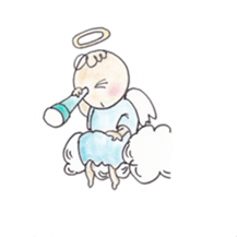 Happy angel sticker #3319826