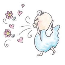 Happy angel sticker #3319854