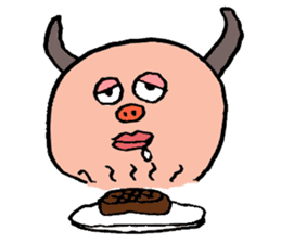 Glutton Monster sticker #3319859