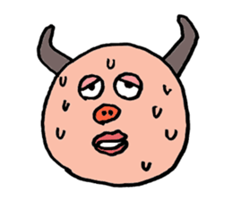 Glutton Monster sticker #3319880