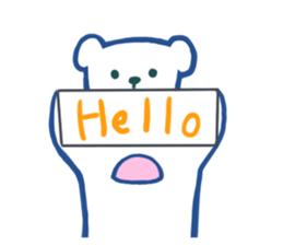 blue polar bear sticker #3323898