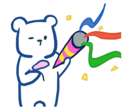 blue polar bear sticker #3323900