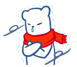 blue polar bear sticker #3323904