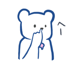 blue polar bear sticker #3323905