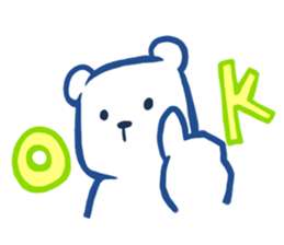 blue polar bear sticker #3323918