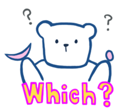 blue polar bear sticker #3323926