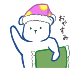 blue polar bear sticker #3323929