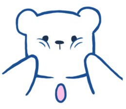 blue polar bear sticker #3323936