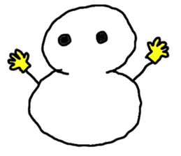 Yuki barrel man of a snowman sticker #3324058