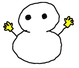 Yuki barrel man of a snowman sticker #3324058