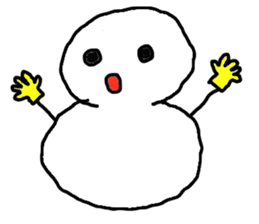 Yuki barrel man of a snowman sticker #3324059