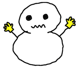 Yuki barrel man of a snowman sticker #3324060