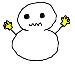 Yuki barrel man of a snowman sticker #3324060