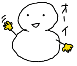 Yuki barrel man of a snowman sticker #3324061