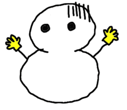 Yuki barrel man of a snowman sticker #3324062