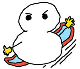 Yuki barrel man of a snowman sticker #3324065