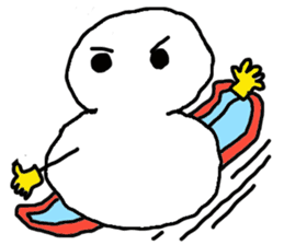 Yuki barrel man of a snowman sticker #3324065