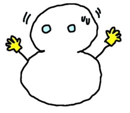 Yuki barrel man of a snowman sticker #3324066