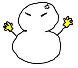 Yuki barrel man of a snowman sticker #3324067