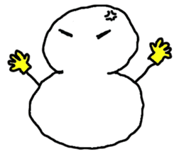 Yuki barrel man of a snowman sticker #3324067