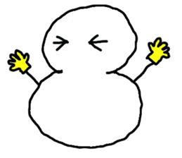 Yuki barrel man of a snowman sticker #3324069