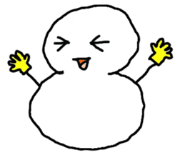 Yuki barrel man of a snowman sticker #3324070