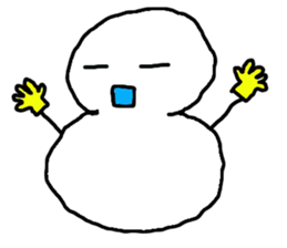 Yuki barrel man of a snowman sticker #3324071