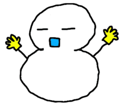 Yuki barrel man of a snowman sticker #3324071
