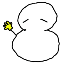 Yuki barrel man of a snowman sticker #3324072