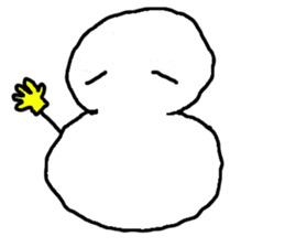 Yuki barrel man of a snowman sticker #3324072