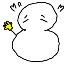 Yuki barrel man of a snowman sticker #3324074