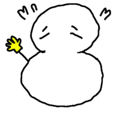 Yuki barrel man of a snowman sticker #3324074